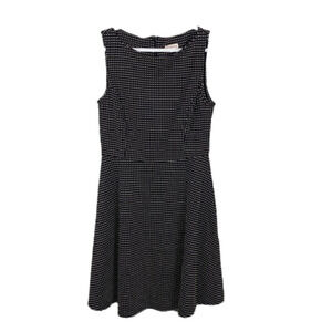 Merona sleeveless black with white polka dot dress NWT size S fit and flare